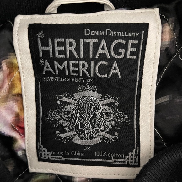 HERITAGE AMERICA Commemorative 1776 Bomber Jacket Men’s Size 3X Pre-owned - Picture 3 of 3